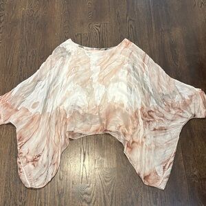Scandal Women's Tie-Dye Blouse in White and Pink One Size